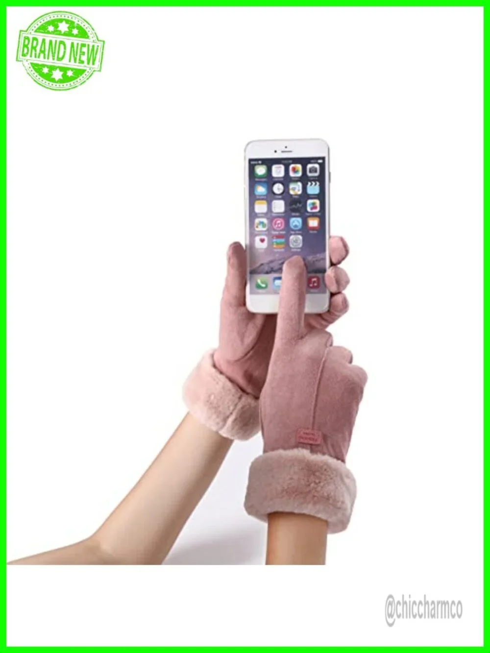 Winter Gloves Women Touch Screen Thermal Fleece Lined Ski Snow Gloves Suede Wool
